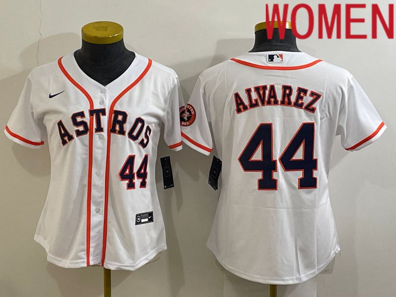 Women Houston Astros 44 Alvarez White Game Nike 2022 MLB Jersey